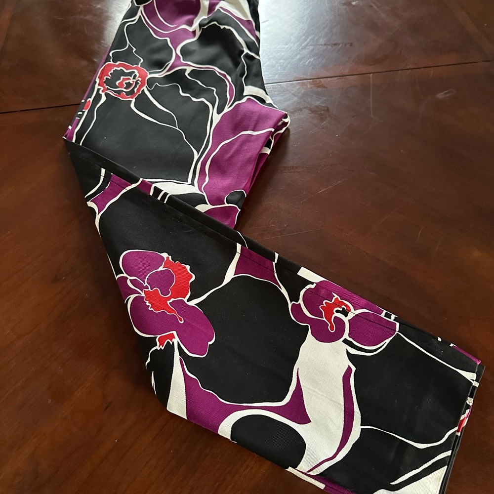 Ladies black, white and plum pants - Picture 2 of 3